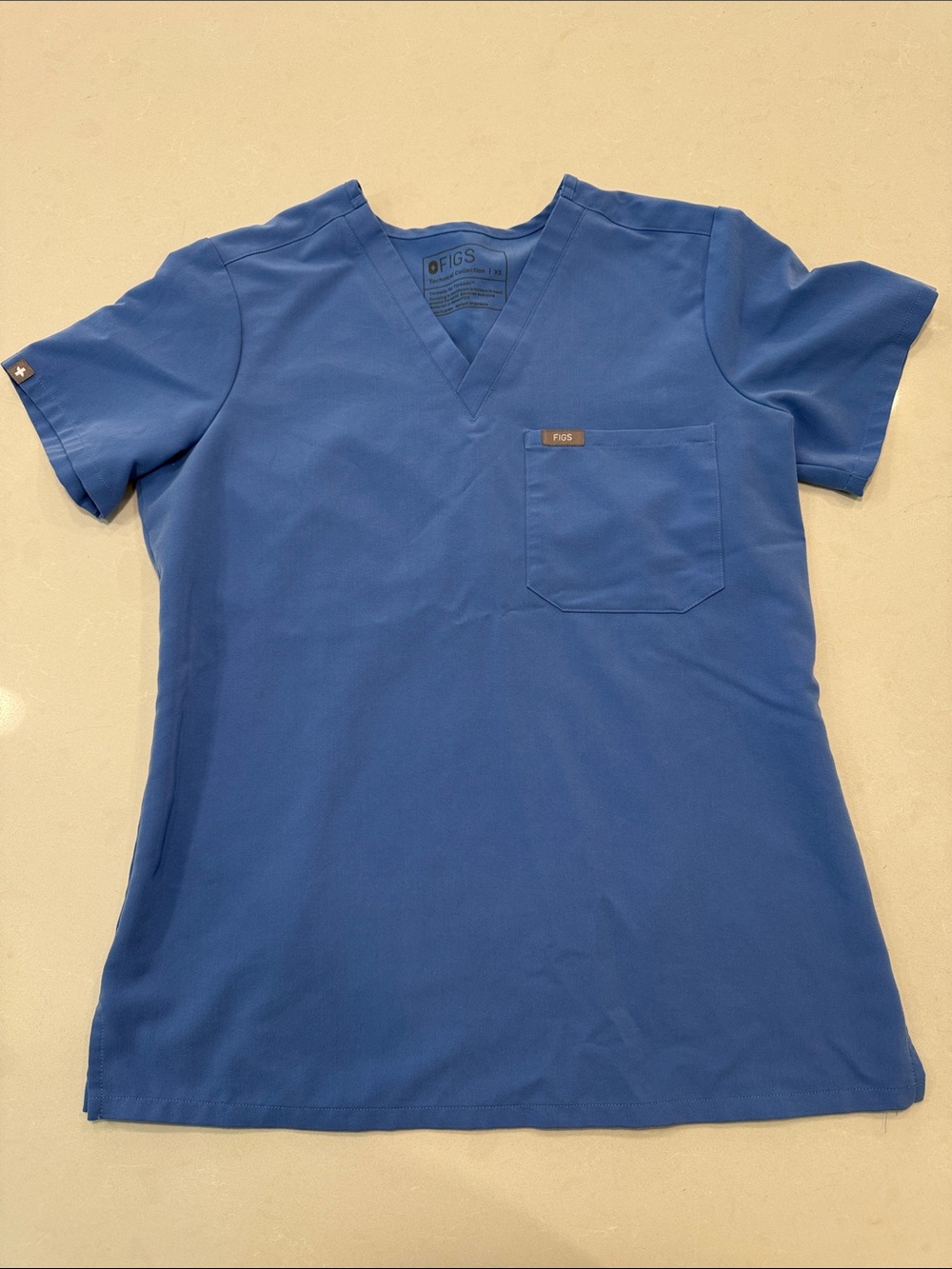 Figs Catarina Scrub Top in Ceil Blue